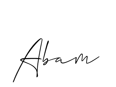 You should practise on your own different ways (Allison_Script) to write your name (Abam) in signature. don't let someone else do it for you. Abam signature style 2 images and pictures png