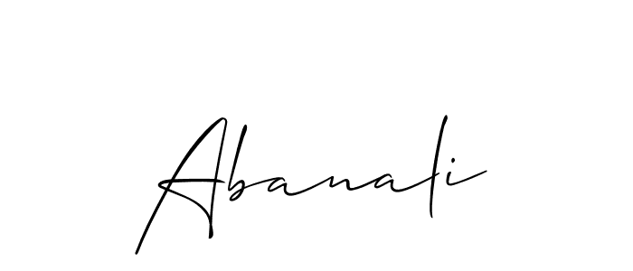 Allison_Script is a professional signature style that is perfect for those who want to add a touch of class to their signature. It is also a great choice for those who want to make their signature more unique. Get Abanali name to fancy signature for free. Abanali signature style 2 images and pictures png