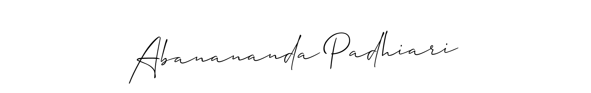 Also we have Abanananda Padhiari name is the best signature style. Create professional handwritten signature collection using Allison_Script autograph style. Abanananda Padhiari signature style 2 images and pictures png