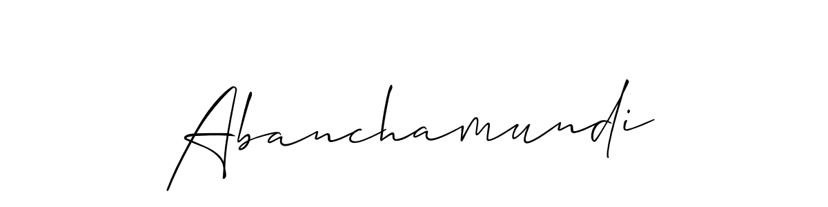 Best and Professional Signature Style for Abanchamundi. Allison_Script Best Signature Style Collection. Abanchamundi signature style 2 images and pictures png