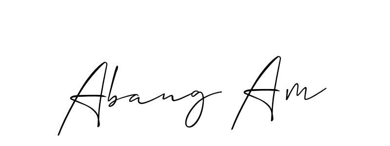 Make a beautiful signature design for name Abang Am. With this signature (Allison_Script) style, you can create a handwritten signature for free. Abang Am signature style 2 images and pictures png