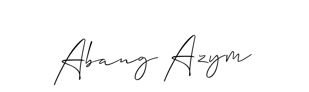 It looks lik you need a new signature style for name Abang Azym. Design unique handwritten (Allison_Script) signature with our free signature maker in just a few clicks. Abang Azym signature style 2 images and pictures png