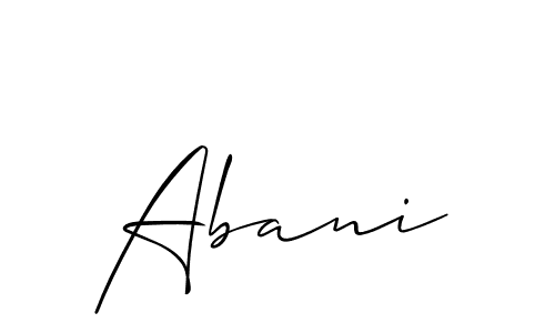 The best way (Allison_Script) to make a short signature is to pick only two or three words in your name. The name Abani include a total of six letters. For converting this name. Abani signature style 2 images and pictures png
