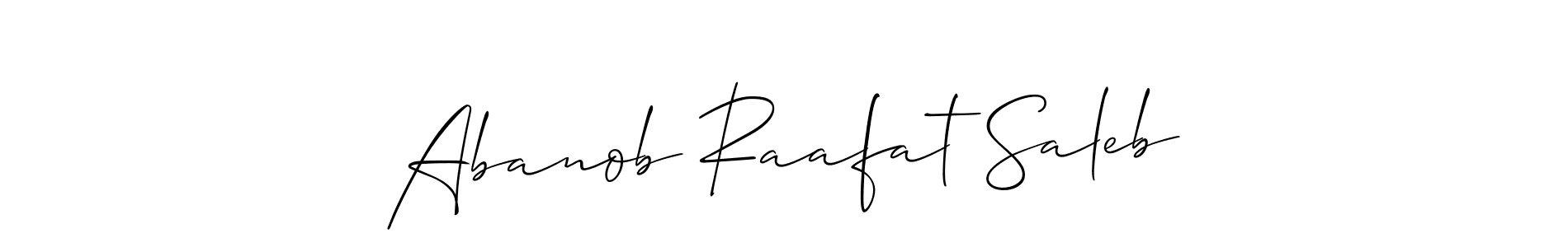 How to make Abanob Raafat Saleb name signature. Use Allison_Script style for creating short signs online. This is the latest handwritten sign. Abanob Raafat Saleb signature style 2 images and pictures png