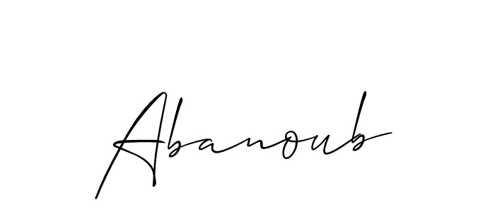 Once you've used our free online signature maker to create your best signature Allison_Script style, it's time to enjoy all of the benefits that Abanoub name signing documents. Abanoub signature style 2 images and pictures png