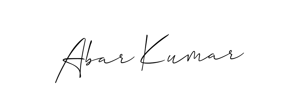 Also You can easily find your signature by using the search form. We will create Abar Kumar name handwritten signature images for you free of cost using Allison_Script sign style. Abar Kumar signature style 2 images and pictures png