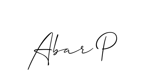 Best and Professional Signature Style for Abar P. Allison_Script Best Signature Style Collection. Abar P signature style 2 images and pictures png