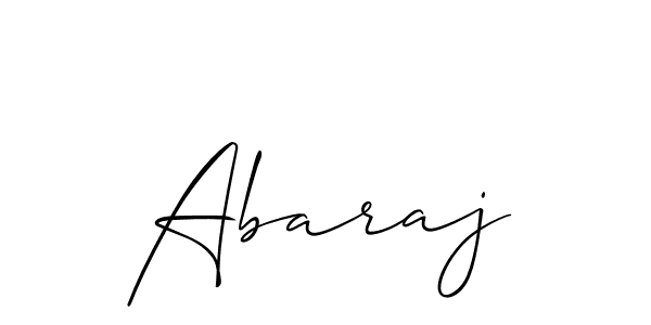 Make a beautiful signature design for name Abaraj. With this signature (Allison_Script) style, you can create a handwritten signature for free. Abaraj signature style 2 images and pictures png