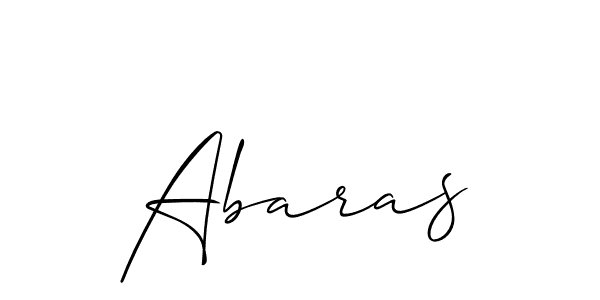 Design your own signature with our free online signature maker. With this signature software, you can create a handwritten (Allison_Script) signature for name Abaras. Abaras signature style 2 images and pictures png
