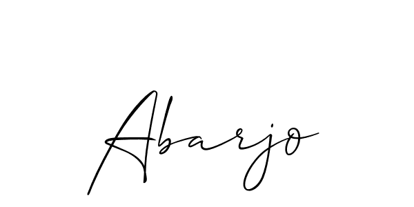 Also You can easily find your signature by using the search form. We will create Abarjo name handwritten signature images for you free of cost using Allison_Script sign style. Abarjo signature style 2 images and pictures png