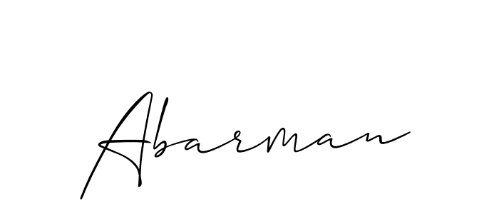 You should practise on your own different ways (Allison_Script) to write your name (Abarman) in signature. don't let someone else do it for you. Abarman signature style 2 images and pictures png