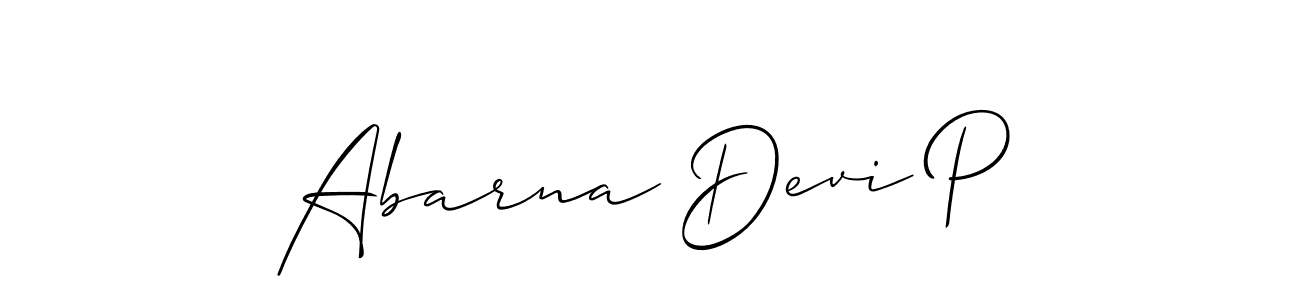 Make a beautiful signature design for name Abarna Devi P. Use this online signature maker to create a handwritten signature for free. Abarna Devi P signature style 2 images and pictures png