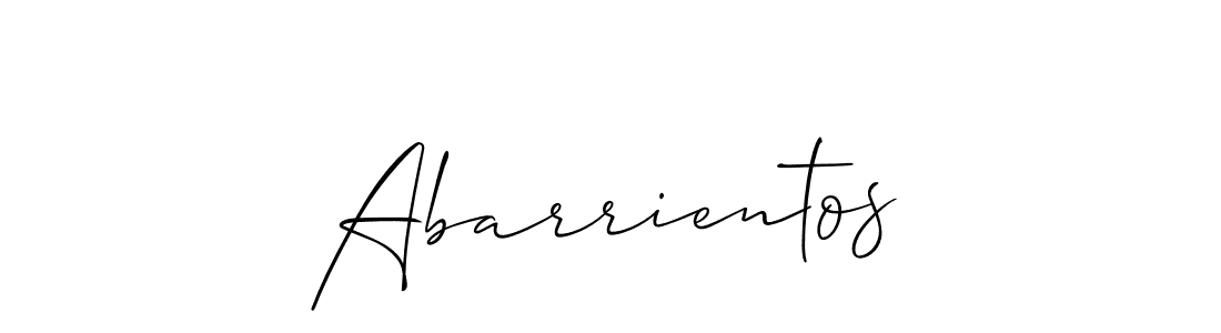 Make a beautiful signature design for name Abarrientos. With this signature (Allison_Script) style, you can create a handwritten signature for free. Abarrientos signature style 2 images and pictures png