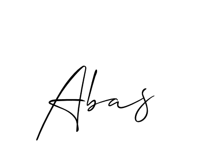 How to make Abas signature? Allison_Script is a professional autograph style. Create handwritten signature for Abas name. Abas signature style 2 images and pictures png