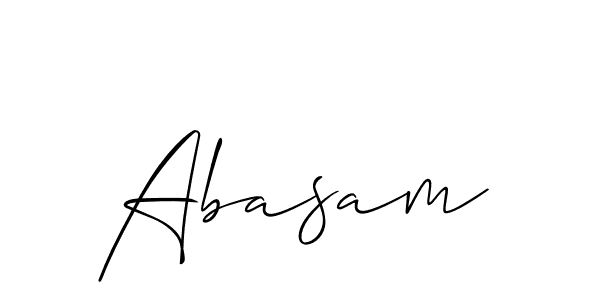 It looks lik you need a new signature style for name Abasam. Design unique handwritten (Allison_Script) signature with our free signature maker in just a few clicks. Abasam signature style 2 images and pictures png