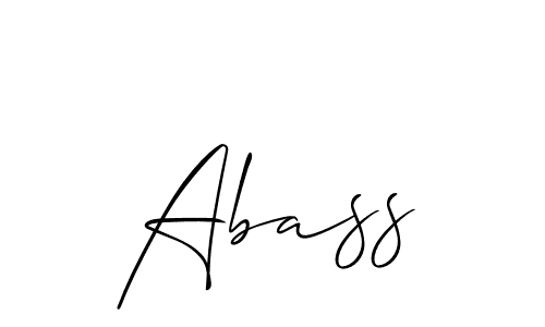 How to make Abass signature? Allison_Script is a professional autograph style. Create handwritten signature for Abass name. Abass signature style 2 images and pictures png