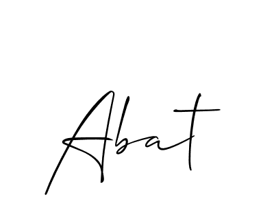 How to make Abat signature? Allison_Script is a professional autograph style. Create handwritten signature for Abat name. Abat signature style 2 images and pictures png