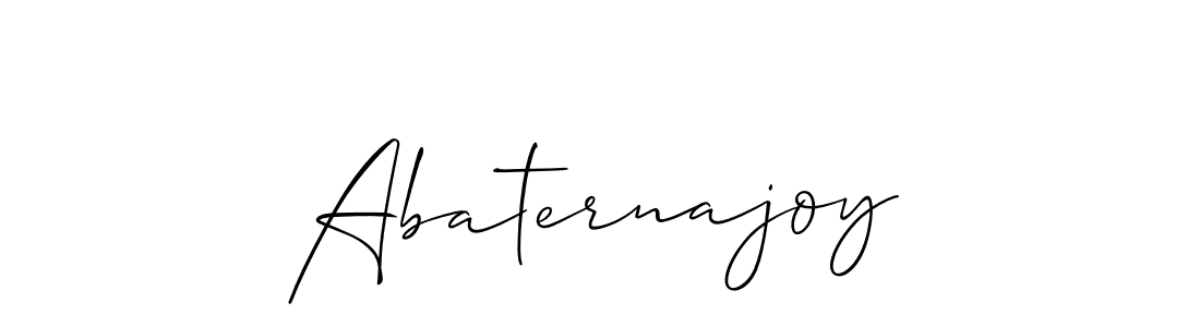 The best way (Allison_Script) to make a short signature is to pick only two or three words in your name. The name Abaternajoy include a total of six letters. For converting this name. Abaternajoy signature style 2 images and pictures png