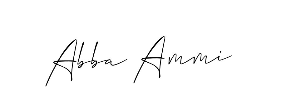 Allison_Script is a professional signature style that is perfect for those who want to add a touch of class to their signature. It is also a great choice for those who want to make their signature more unique. Get Abba Ammi name to fancy signature for free. Abba Ammi signature style 2 images and pictures png