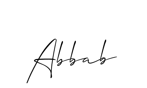 Abbab stylish signature style. Best Handwritten Sign (Allison_Script) for my name. Handwritten Signature Collection Ideas for my name Abbab. Abbab signature style 2 images and pictures png