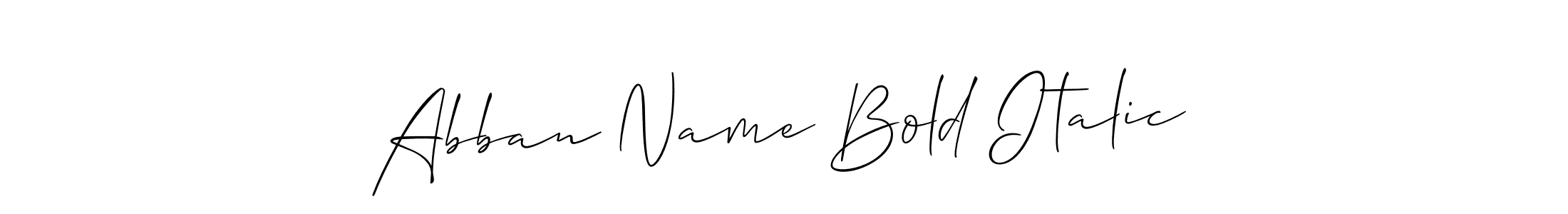 How to make Abban Name Bold Italic signature? Allison_Script is a professional autograph style. Create handwritten signature for Abban Name Bold Italic name. Abban Name Bold Italic signature style 2 images and pictures png
