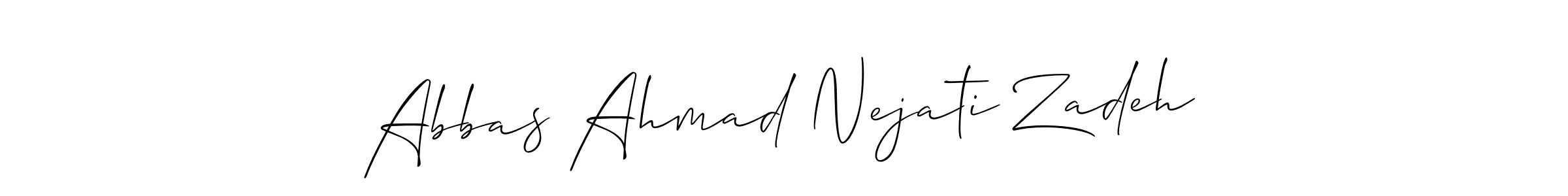 It looks lik you need a new signature style for name Abbas Ahmad Nejati Zadeh. Design unique handwritten (Allison_Script) signature with our free signature maker in just a few clicks. Abbas Ahmad Nejati Zadeh signature style 2 images and pictures png