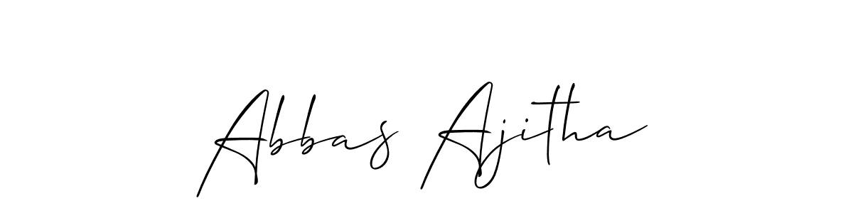 Also we have Abbas Ajitha name is the best signature style. Create professional handwritten signature collection using Allison_Script autograph style. Abbas Ajitha signature style 2 images and pictures png