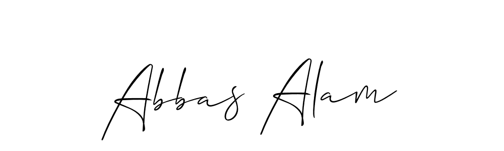 Use a signature maker to create a handwritten signature online. With this signature software, you can design (Allison_Script) your own signature for name Abbas Alam. Abbas Alam signature style 2 images and pictures png