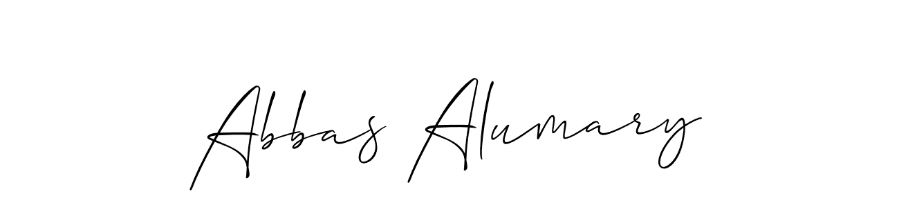 Abbas Alumary stylish signature style. Best Handwritten Sign (Allison_Script) for my name. Handwritten Signature Collection Ideas for my name Abbas Alumary. Abbas Alumary signature style 2 images and pictures png