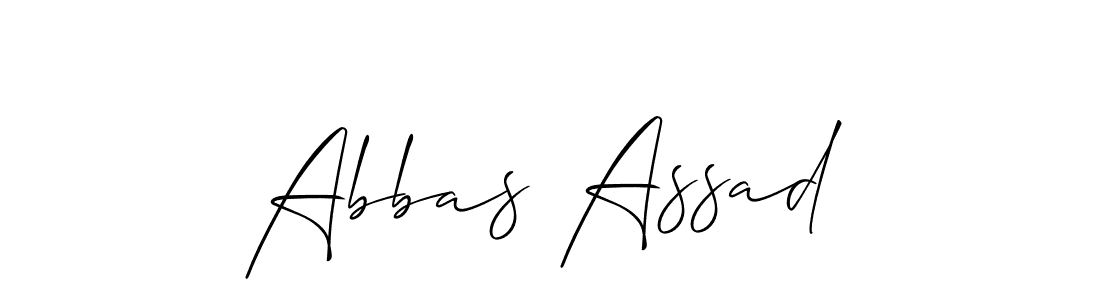 You should practise on your own different ways (Allison_Script) to write your name (Abbas Assad) in signature. don't let someone else do it for you. Abbas Assad signature style 2 images and pictures png