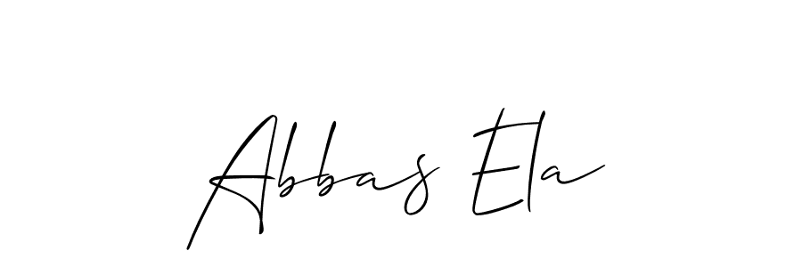 It looks lik you need a new signature style for name Abbas Ela. Design unique handwritten (Allison_Script) signature with our free signature maker in just a few clicks. Abbas Ela signature style 2 images and pictures png
