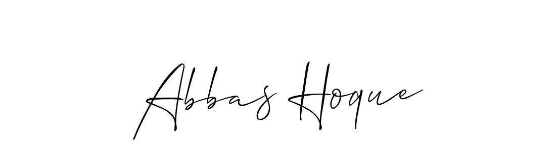 Use a signature maker to create a handwritten signature online. With this signature software, you can design (Allison_Script) your own signature for name Abbas Hoque. Abbas Hoque signature style 2 images and pictures png