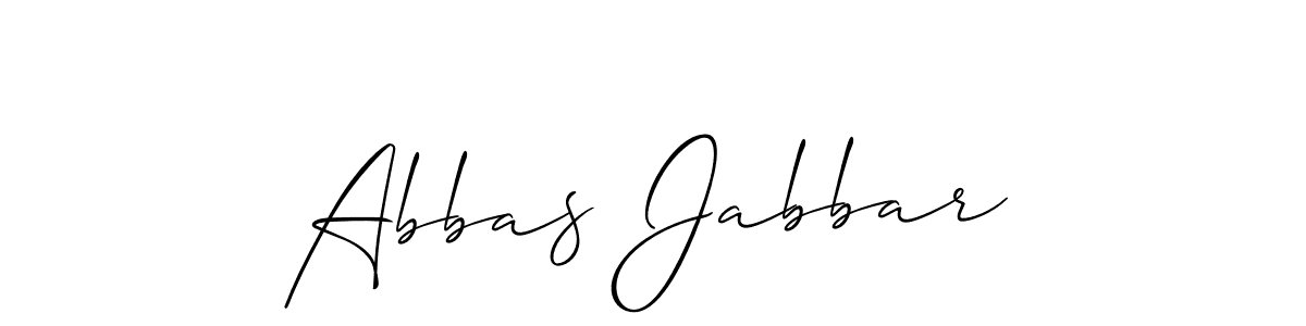 It looks lik you need a new signature style for name Abbas Jabbar. Design unique handwritten (Allison_Script) signature with our free signature maker in just a few clicks. Abbas Jabbar signature style 2 images and pictures png