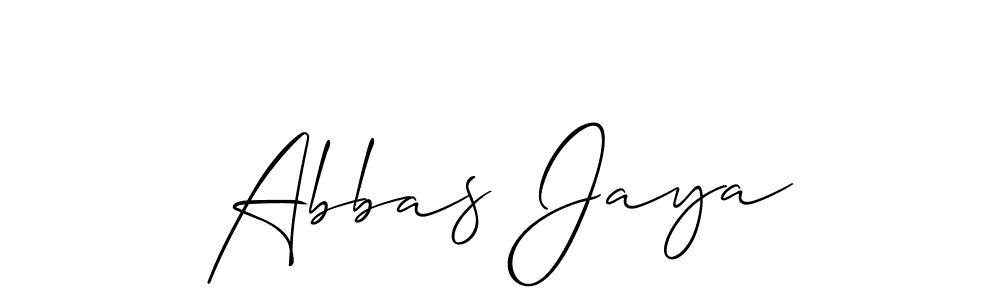 How to make Abbas Jaya signature? Allison_Script is a professional autograph style. Create handwritten signature for Abbas Jaya name. Abbas Jaya signature style 2 images and pictures png