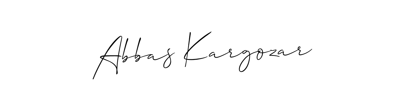 How to make Abbas Kargozar name signature. Use Allison_Script style for creating short signs online. This is the latest handwritten sign. Abbas Kargozar signature style 2 images and pictures png