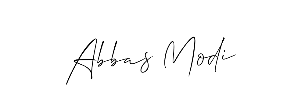 Make a beautiful signature design for name Abbas Modi. With this signature (Allison_Script) style, you can create a handwritten signature for free. Abbas Modi signature style 2 images and pictures png