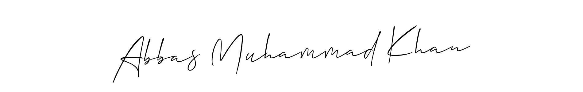 Abbas Muhammad Khan stylish signature style. Best Handwritten Sign (Allison_Script) for my name. Handwritten Signature Collection Ideas for my name Abbas Muhammad Khan. Abbas Muhammad Khan signature style 2 images and pictures png