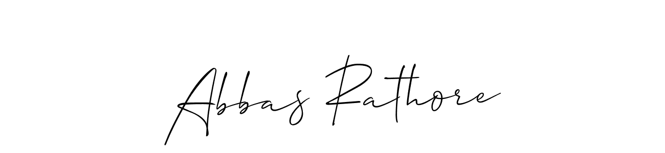 Use a signature maker to create a handwritten signature online. With this signature software, you can design (Allison_Script) your own signature for name Abbas Rathore. Abbas Rathore signature style 2 images and pictures png