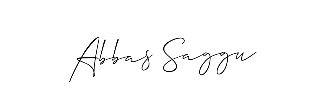 How to Draw Abbas Saggu signature style? Allison_Script is a latest design signature styles for name Abbas Saggu. Abbas Saggu signature style 2 images and pictures png