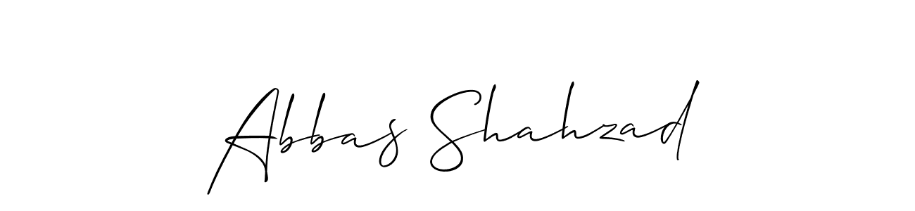 Make a beautiful signature design for name Abbas Shahzad. With this signature (Allison_Script) style, you can create a handwritten signature for free. Abbas Shahzad signature style 2 images and pictures png