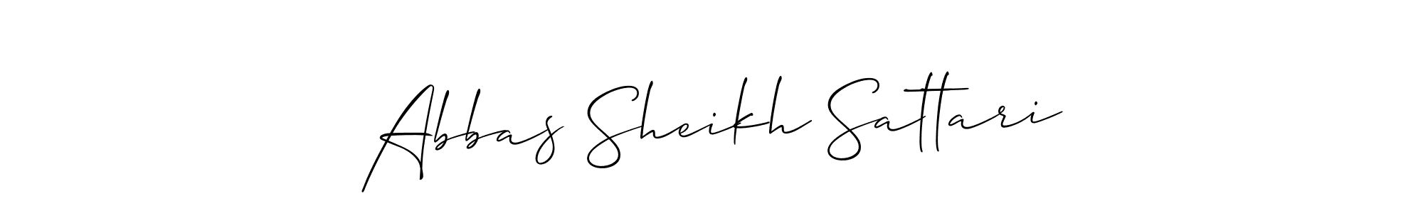 Make a beautiful signature design for name Abbas Sheikh Sattari. With this signature (Allison_Script) style, you can create a handwritten signature for free. Abbas Sheikh Sattari signature style 2 images and pictures png