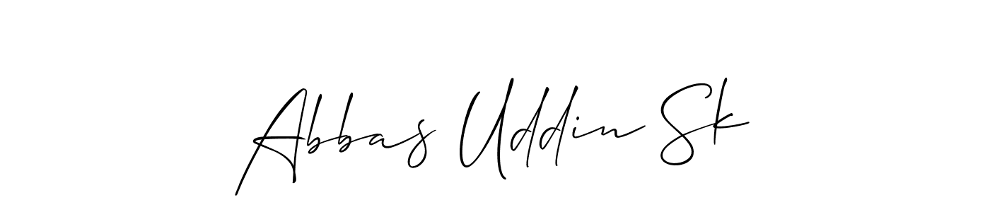 It looks lik you need a new signature style for name Abbas Uddin Sk. Design unique handwritten (Allison_Script) signature with our free signature maker in just a few clicks. Abbas Uddin Sk signature style 2 images and pictures png