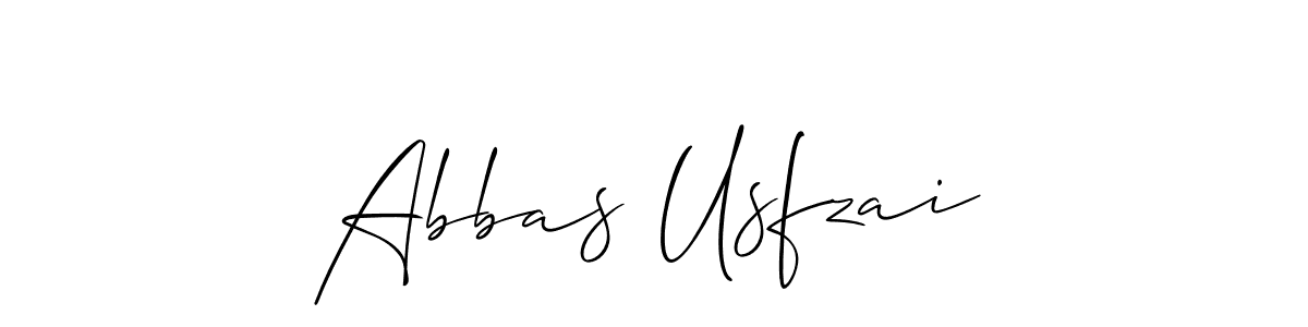 Use a signature maker to create a handwritten signature online. With this signature software, you can design (Allison_Script) your own signature for name Abbas Usfzai. Abbas Usfzai signature style 2 images and pictures png