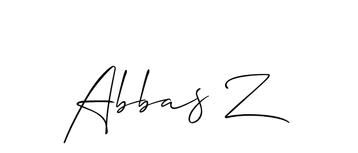 Also You can easily find your signature by using the search form. We will create Abbas Z name handwritten signature images for you free of cost using Allison_Script sign style. Abbas Z signature style 2 images and pictures png