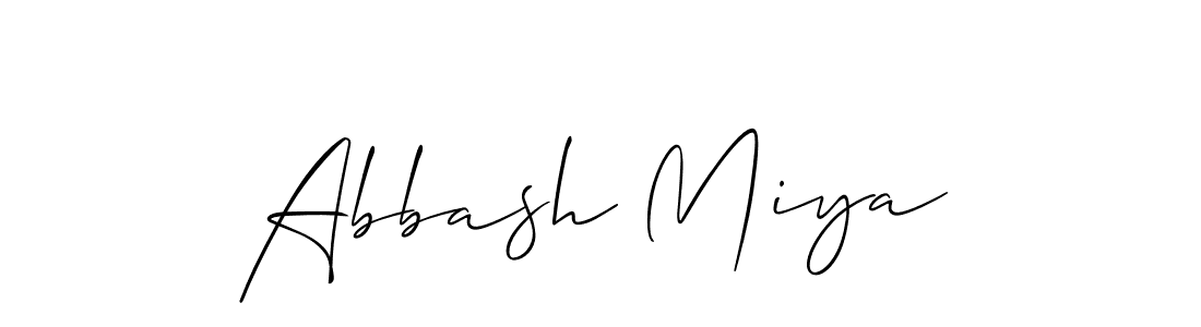 How to make Abbash Miya signature? Allison_Script is a professional autograph style. Create handwritten signature for Abbash Miya name. Abbash Miya signature style 2 images and pictures png