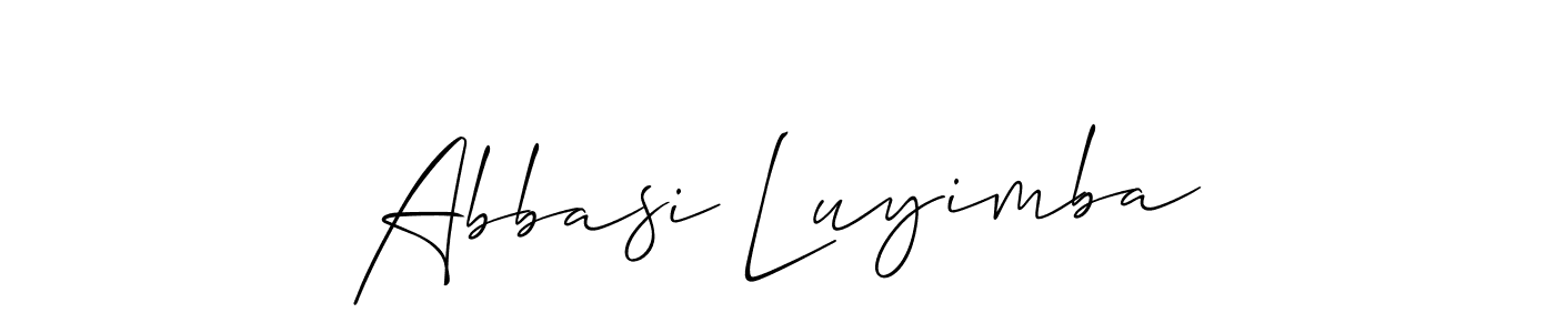 Check out images of Autograph of Abbasi Luyimba name. Actor Abbasi Luyimba Signature Style. Allison_Script is a professional sign style online. Abbasi Luyimba signature style 2 images and pictures png