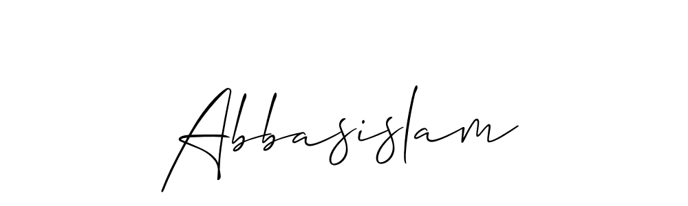 You should practise on your own different ways (Allison_Script) to write your name (Abbasislam) in signature. don't let someone else do it for you. Abbasislam signature style 2 images and pictures png