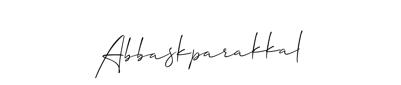 How to make Abbaskparakkal signature? Allison_Script is a professional autograph style. Create handwritten signature for Abbaskparakkal name. Abbaskparakkal signature style 2 images and pictures png