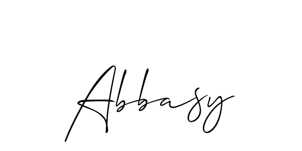 Also we have Abbasy name is the best signature style. Create professional handwritten signature collection using Allison_Script autograph style. Abbasy signature style 2 images and pictures png