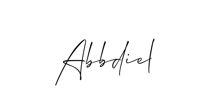 How to make Abbdiel signature? Allison_Script is a professional autograph style. Create handwritten signature for Abbdiel name. Abbdiel signature style 2 images and pictures png